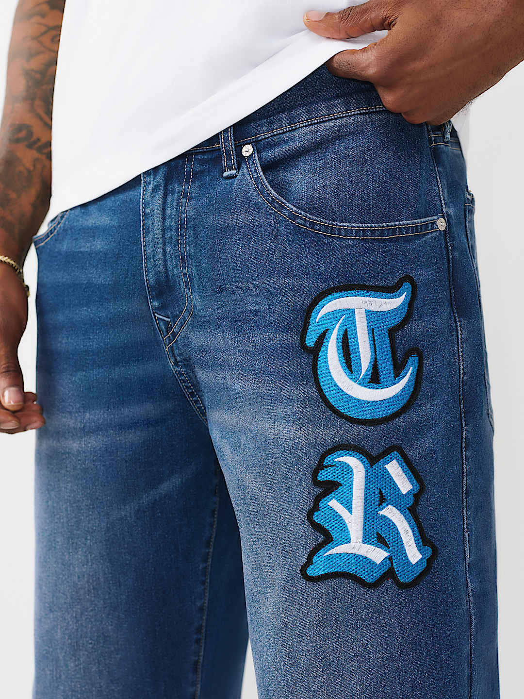 True Religion Blue Bobby Solid Men Jeans