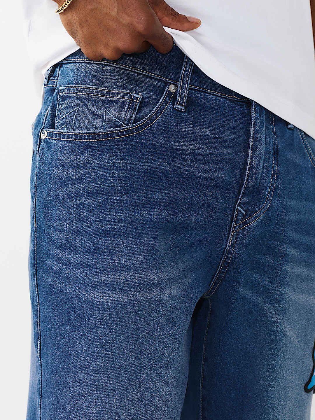 True Religion Blue Bobby Solid Men Jeans