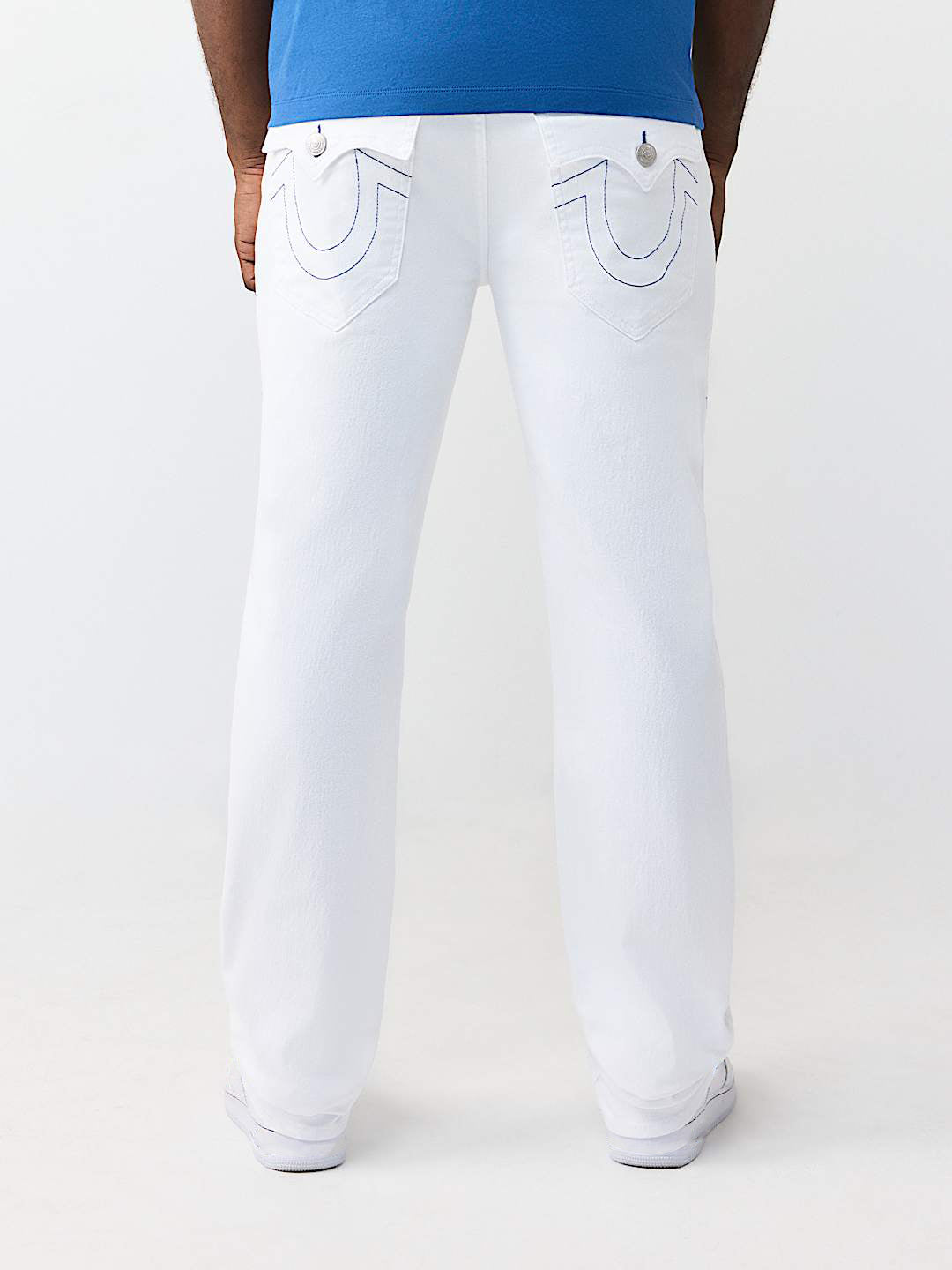 True Religion White Stretchable Ricky SN Solid Men Jeans