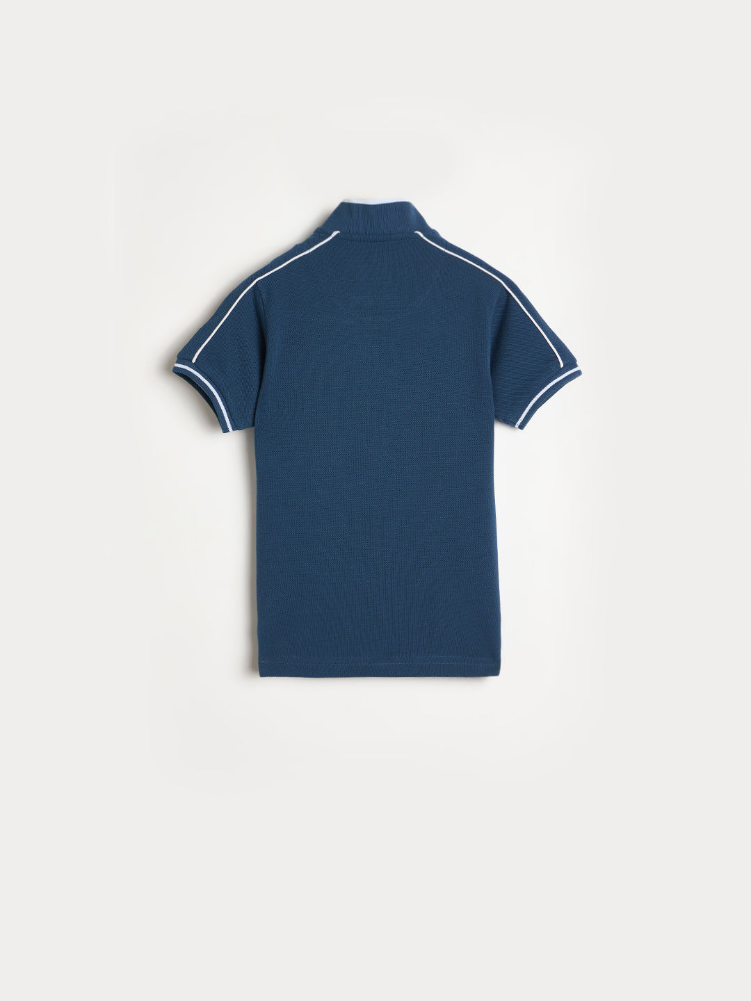 Blue Giraffe Boys Navy Solid Polo T-Shirt