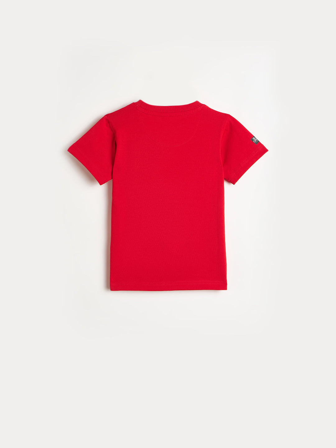 Blue Giraffe Boys Red Core Round Neck T-Shirt