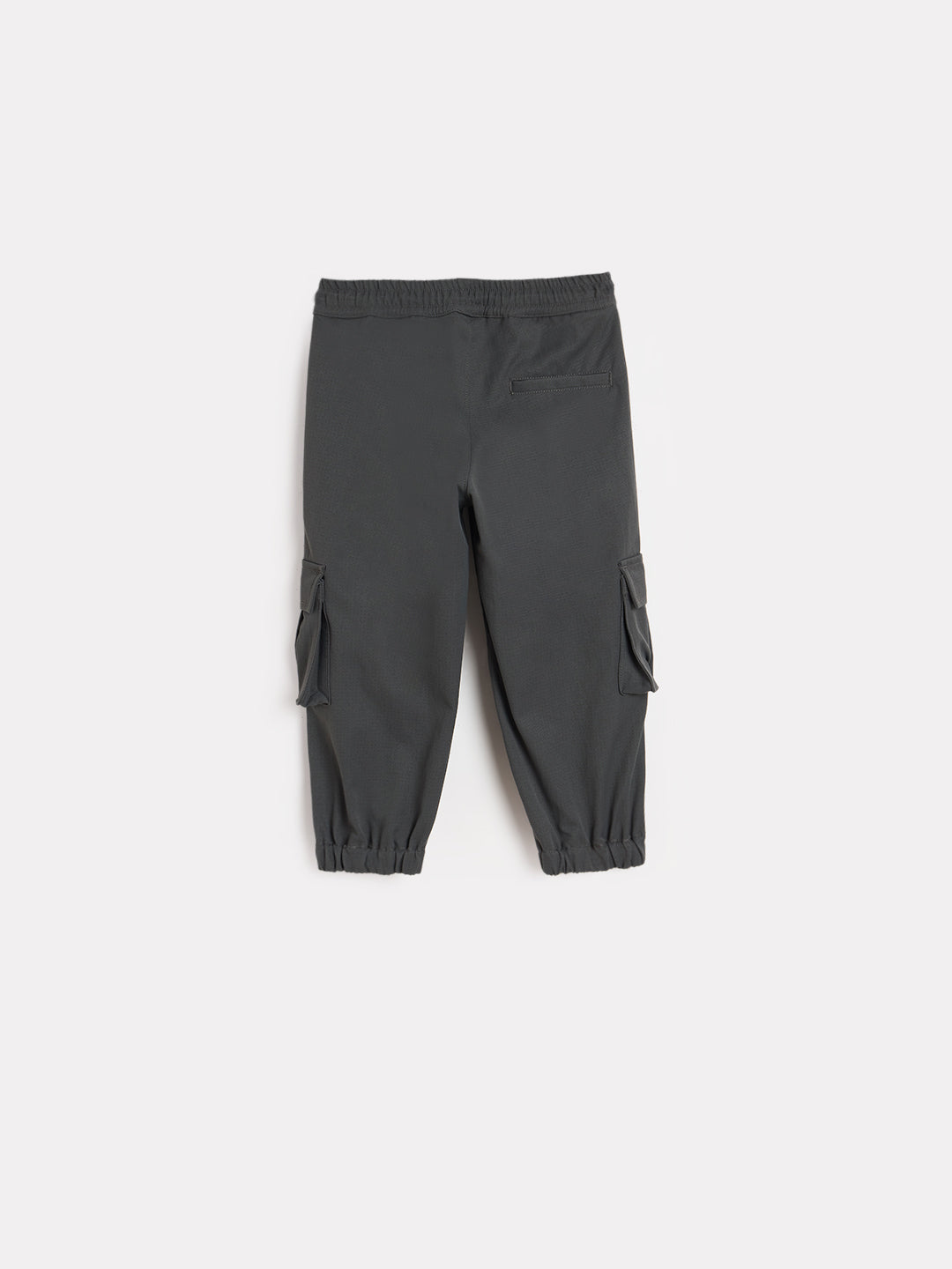 Blue Giraffe Boys Solid Grey Jogger