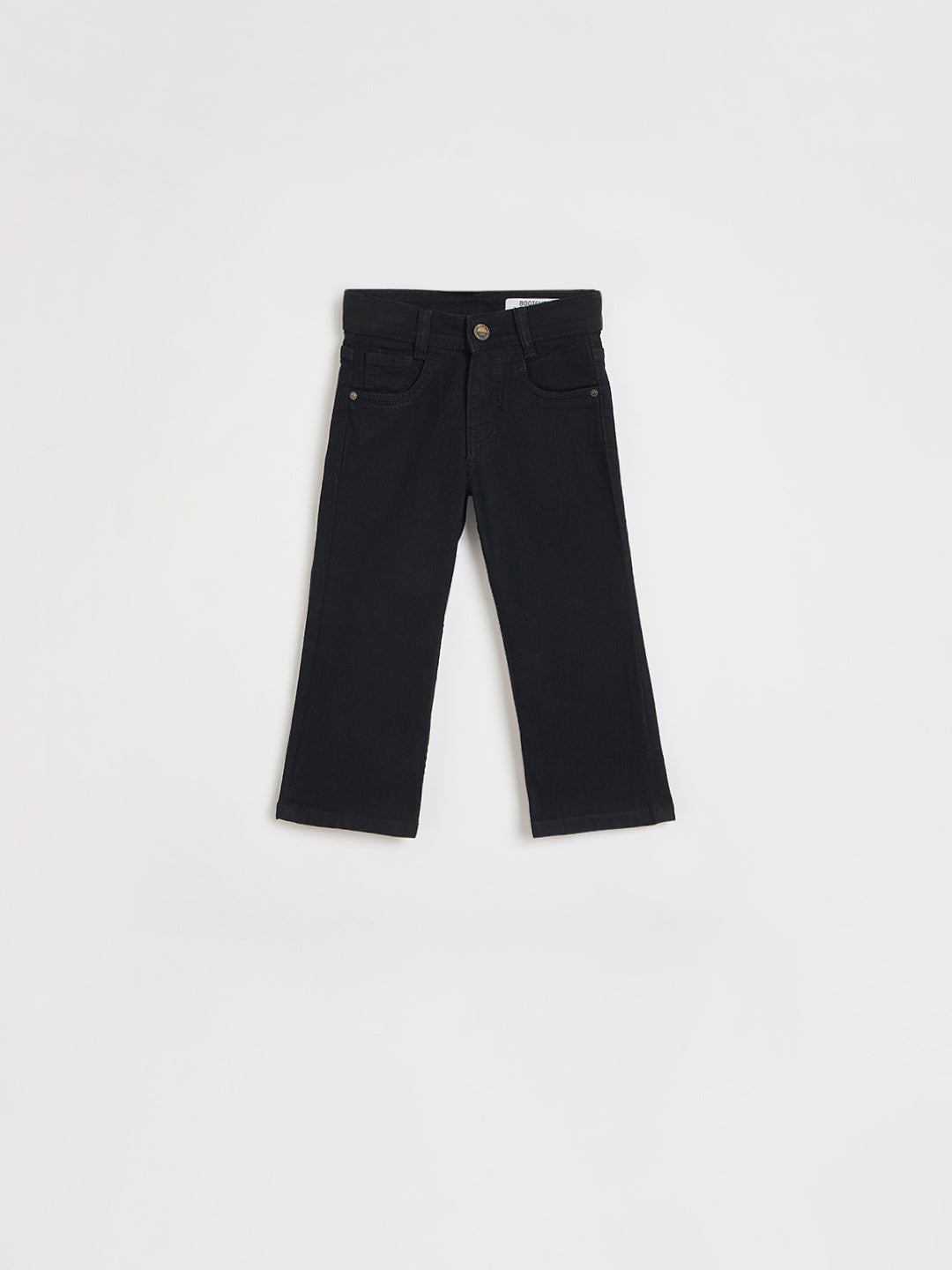 Blue Giraffe Boys Black Bootcut Fit Jeans