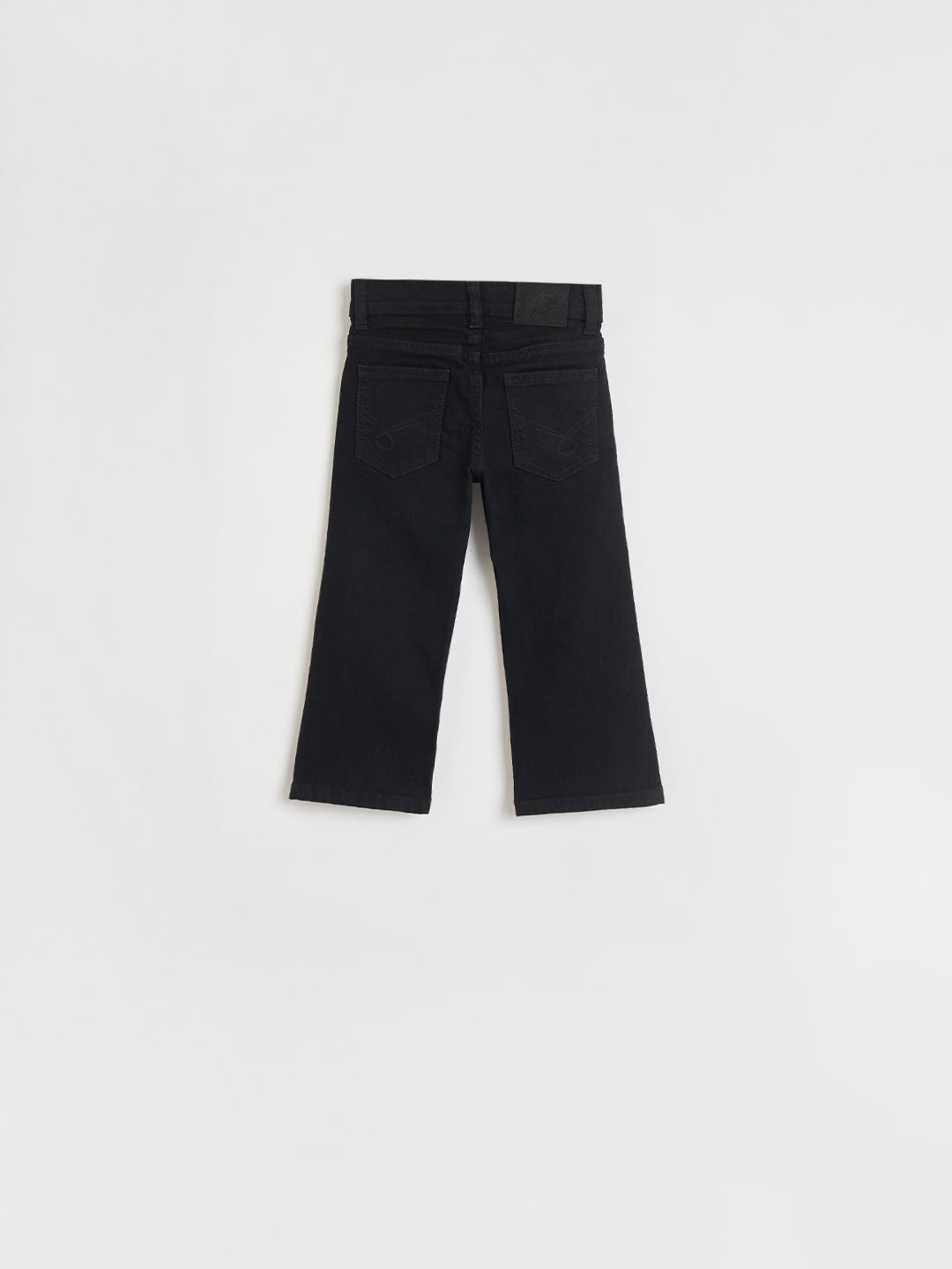 Blue Giraffe Black Solid Stretchable Bootcut Fit Jeans