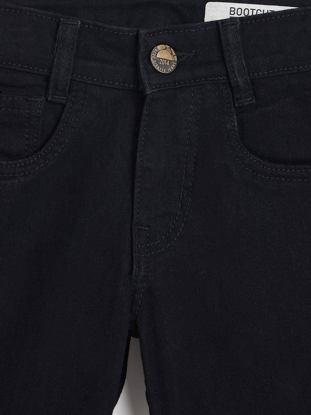 Blue Giraffe Boys Black Bootcut Fit Jeans