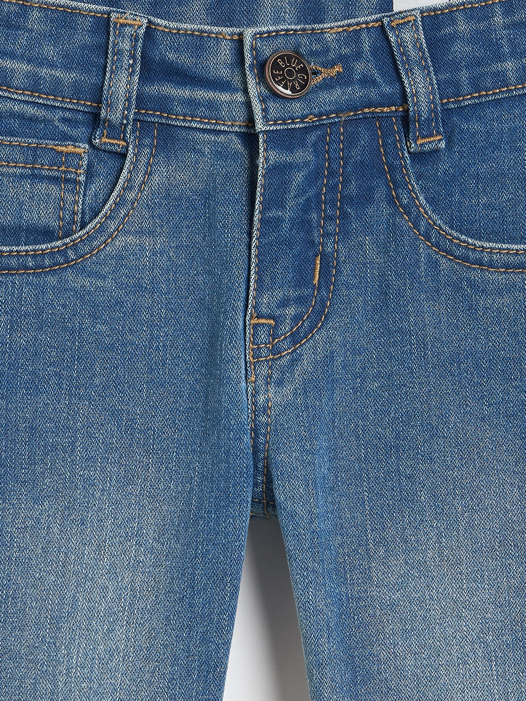 Blue Giraffe Boys Blue Slim Fit Jeans