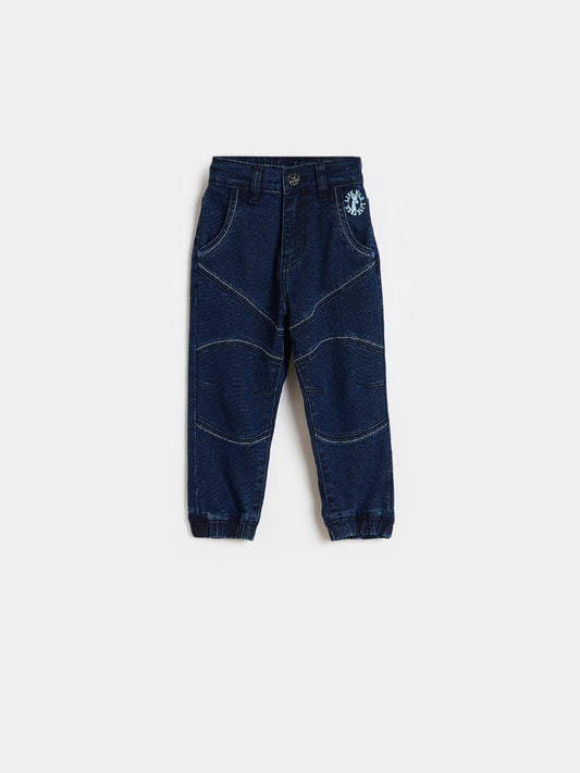 Blue Giraffe Boys Blue Relaxed Fit Jeans