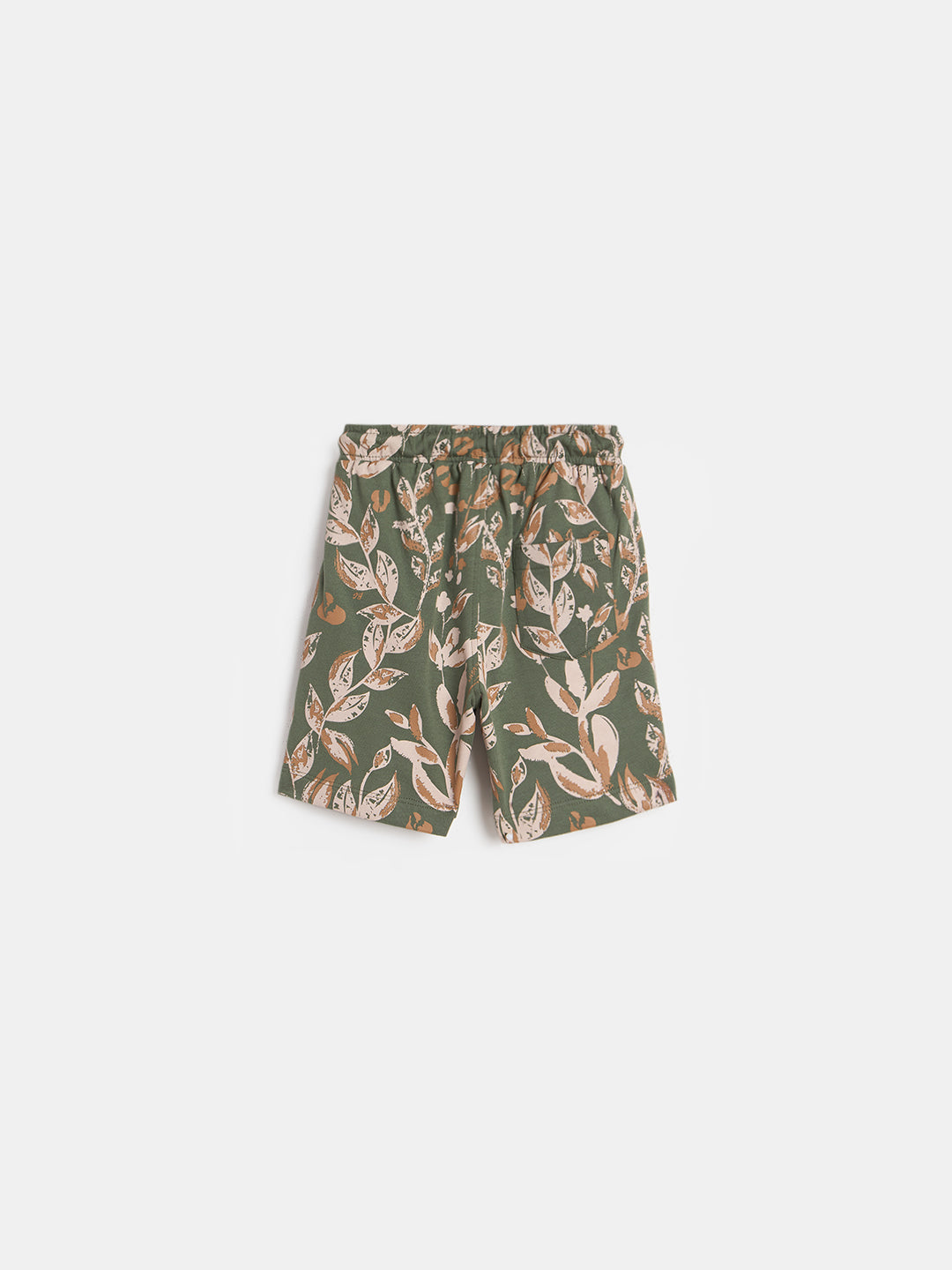 Blue Giraffe Boys Printed Green Shorts