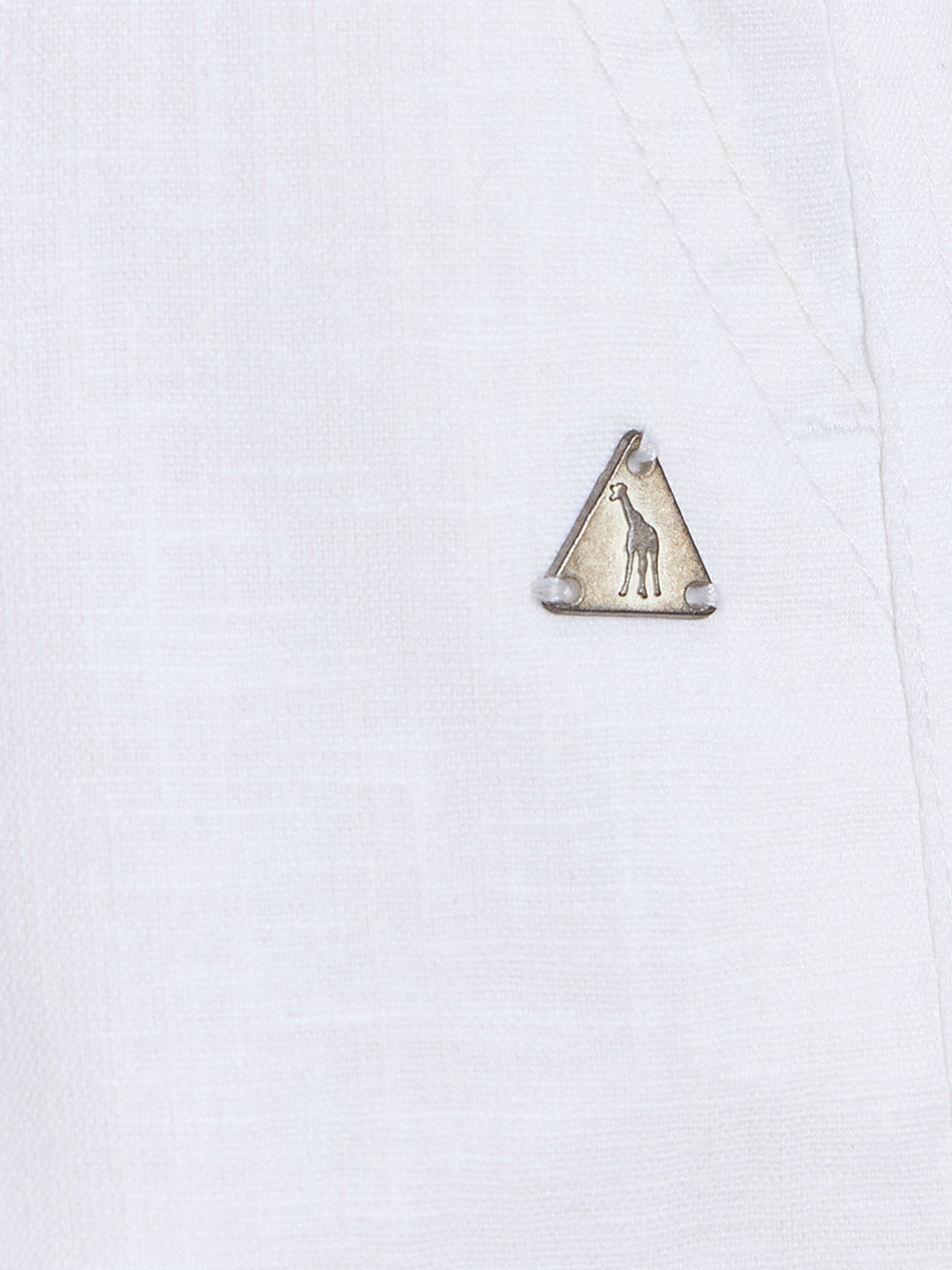 Blue Giraffe Boys Solid White Jogger