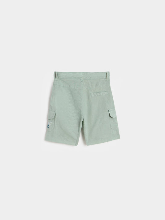 Blue Giraffe Boys Logo Green Shorts