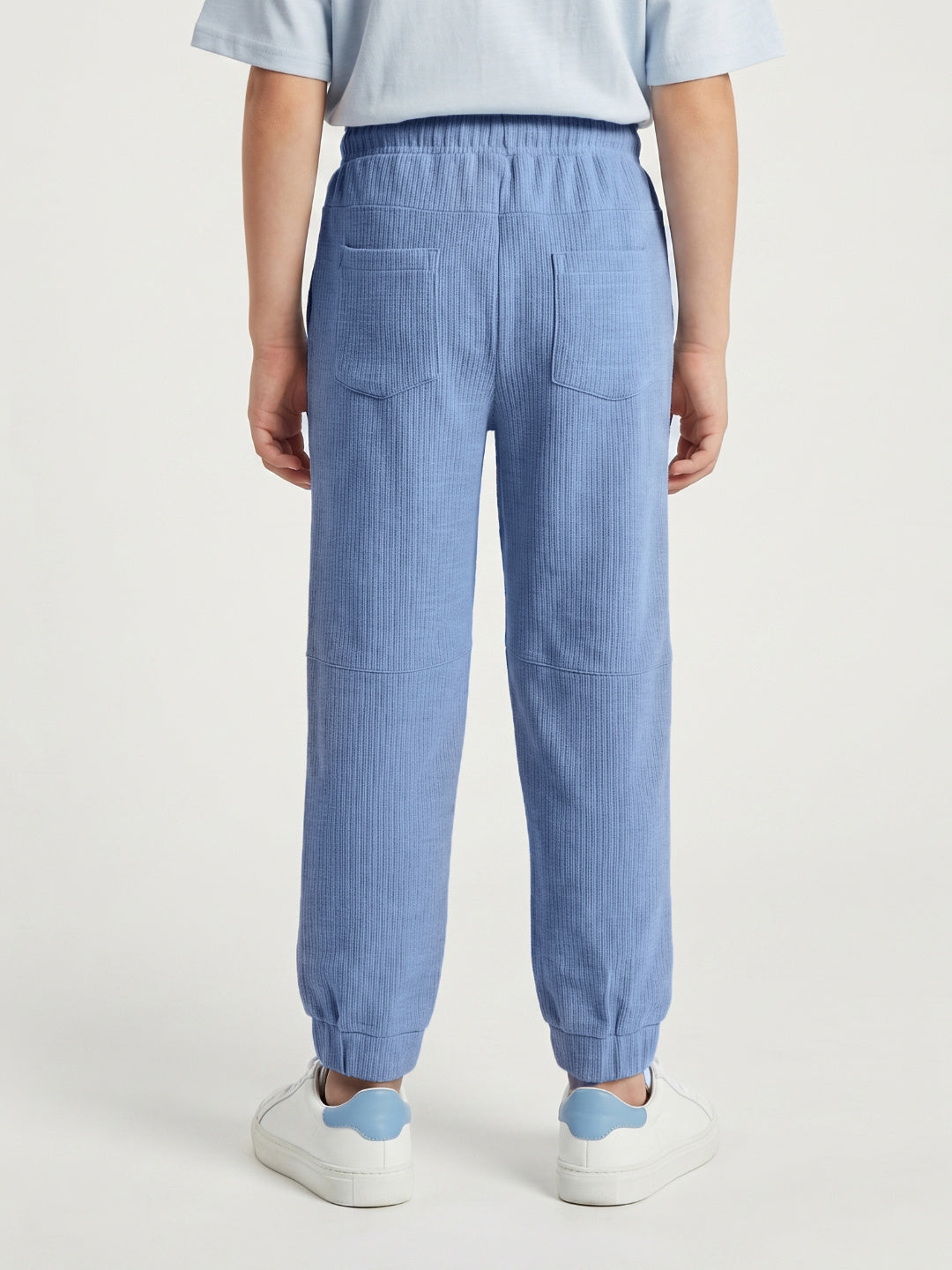 Blue Giraffe Boys Blue Solid Regular Fit Jogger