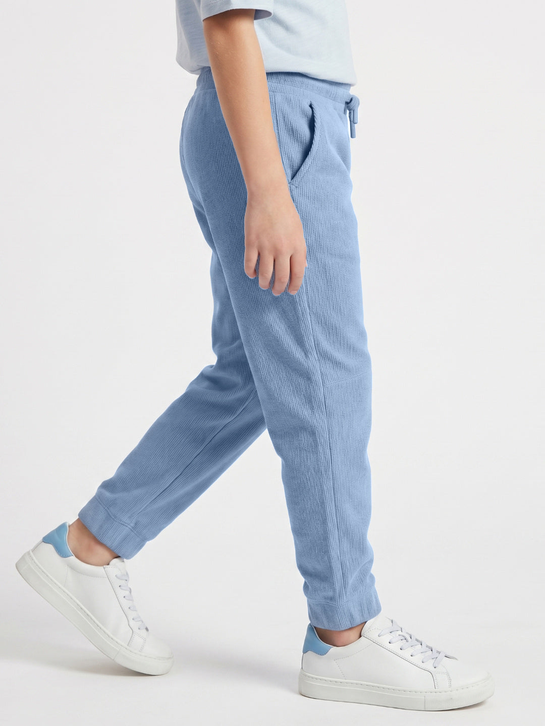 Blue Giraffe Boys Blue Solid Regular Fit Jogger