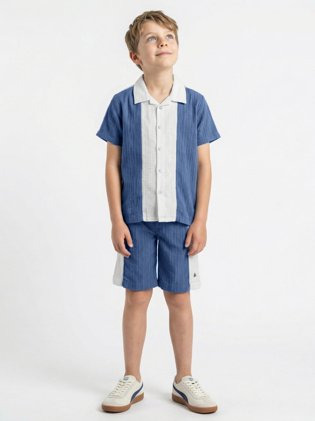 Blue Giraffe Boys Multi Colorblock Regular Fit Shirt