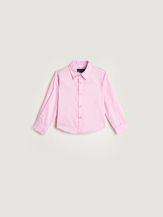 Blue Giraffe Boys Pink Shirt