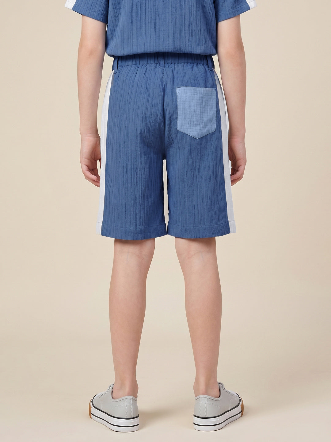 Blue Giraffe Boys Multi Colorblock Regular Fit Shorts