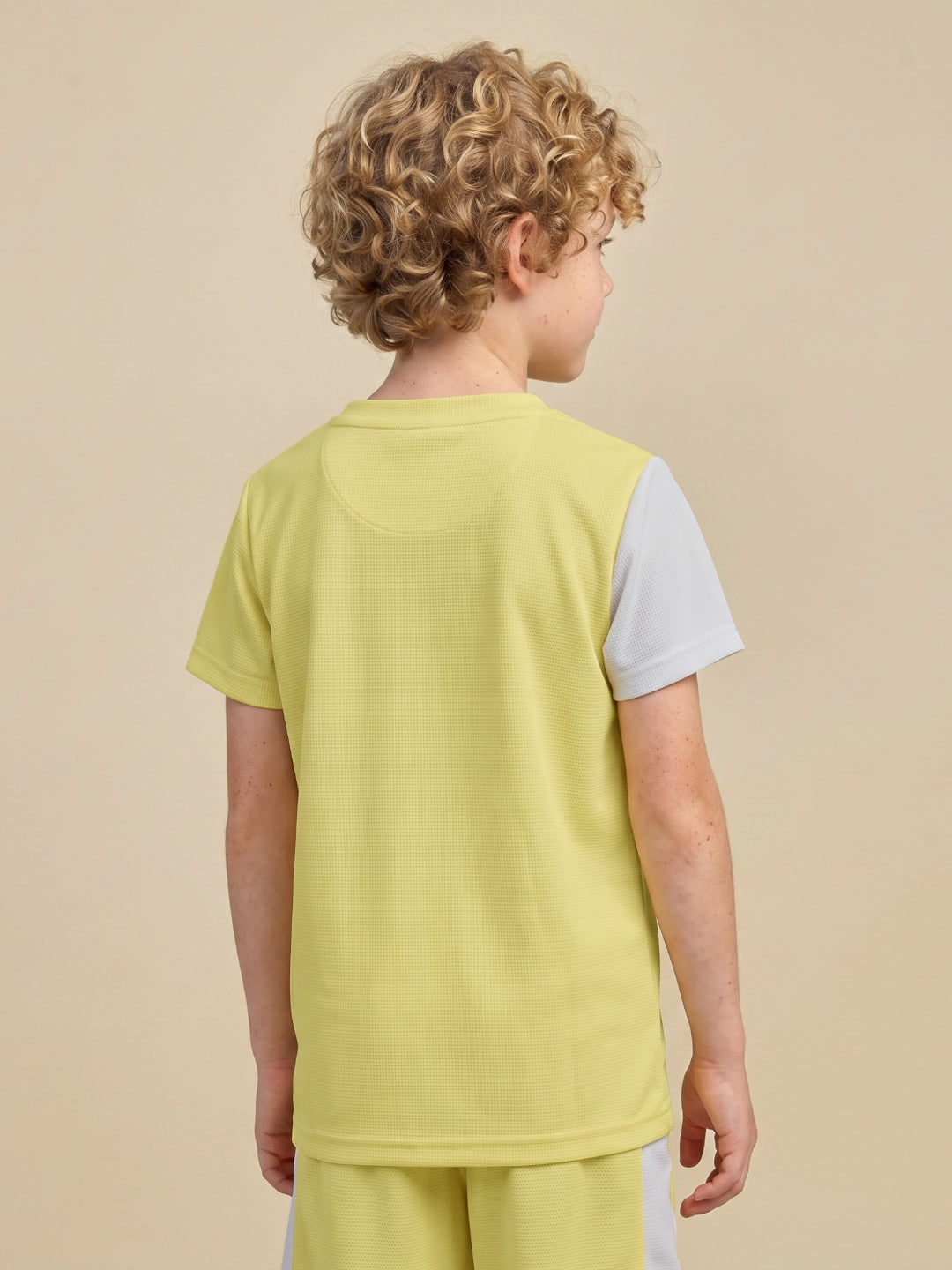 Blue Giraffe Yellow Solid Boys T Shirt