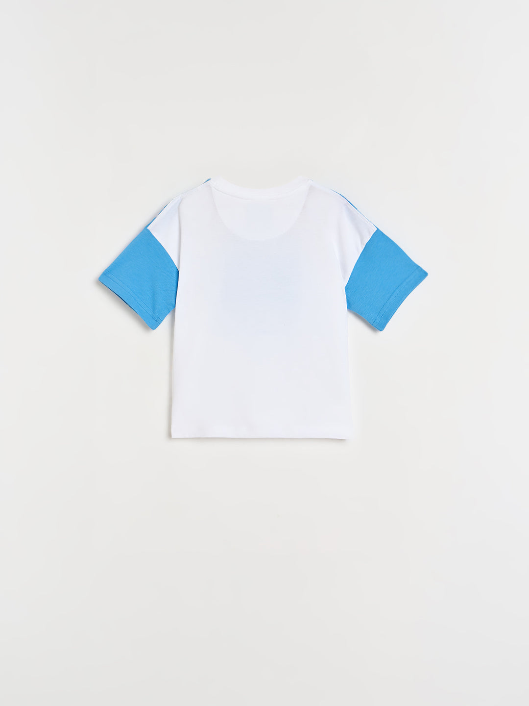 Blue Giraffe Boys Printed White T-Shirt