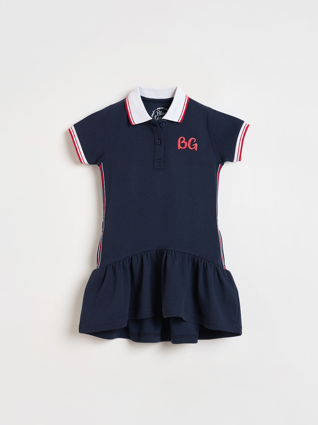 Blue Giraffe Girls Navy Blue Dress