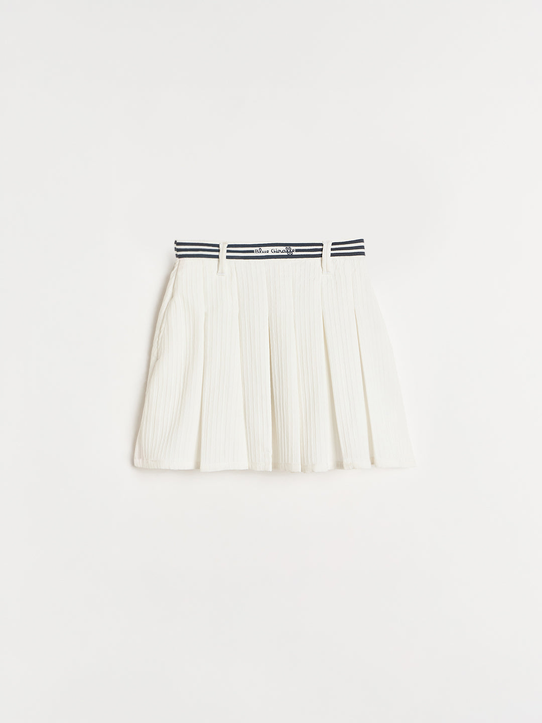 Blue Giraffe Girls Solid White Skirt