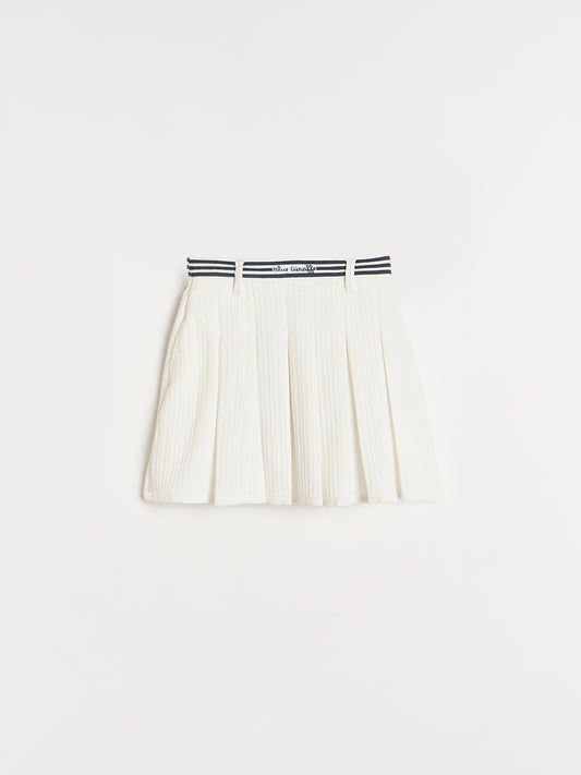 Blue Giraffe Girls Solid White Skirt