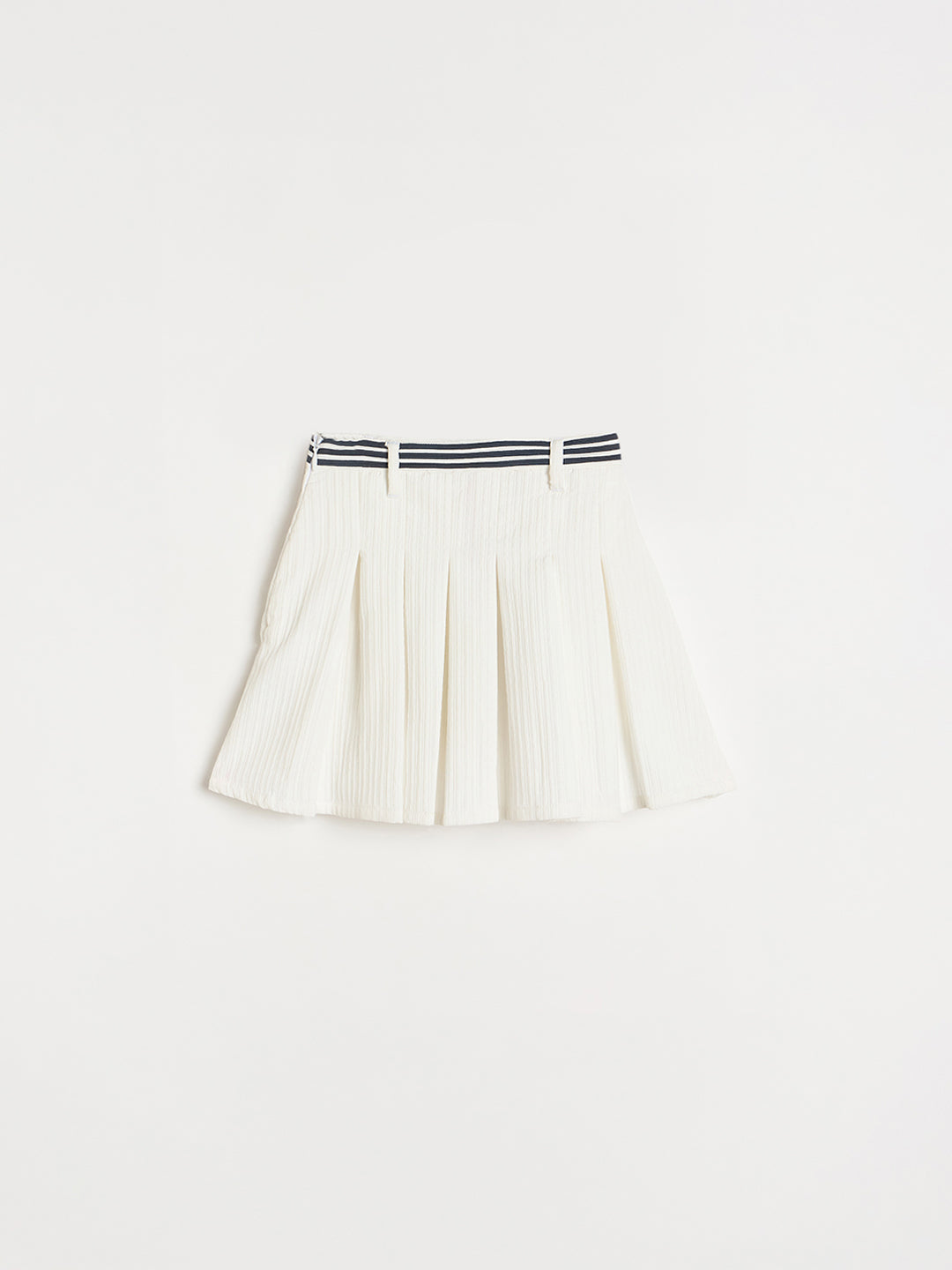 Blue Giraffe Girls Solid White Skirt