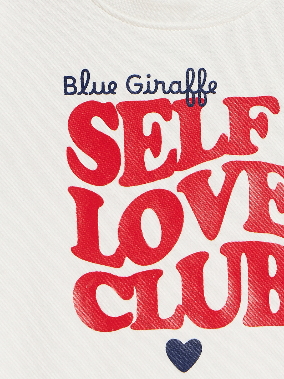 Blue Giraffe Girls Printed White T-Shirt