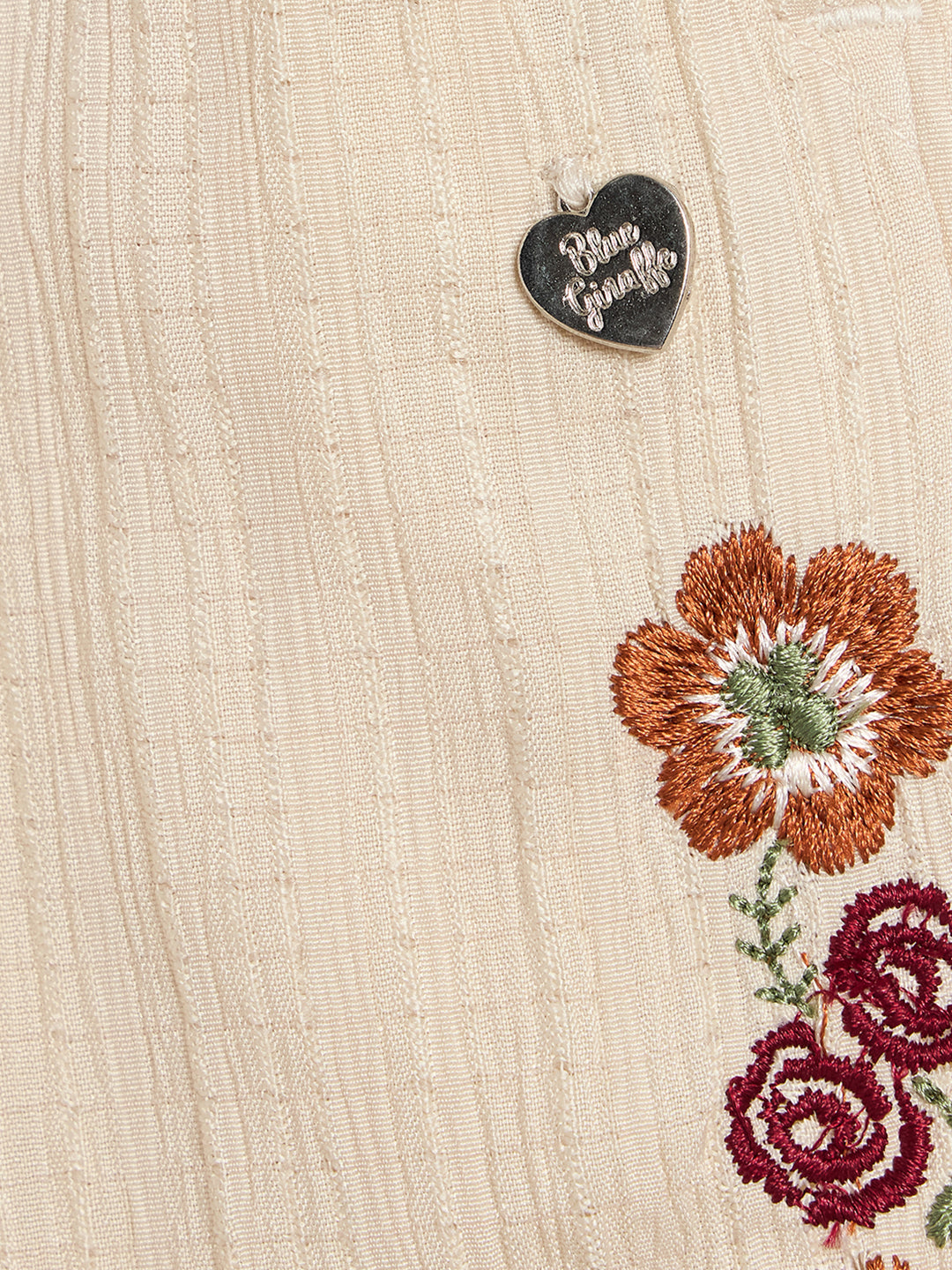 Blue Giraffe Girls Floral Cream Trouser