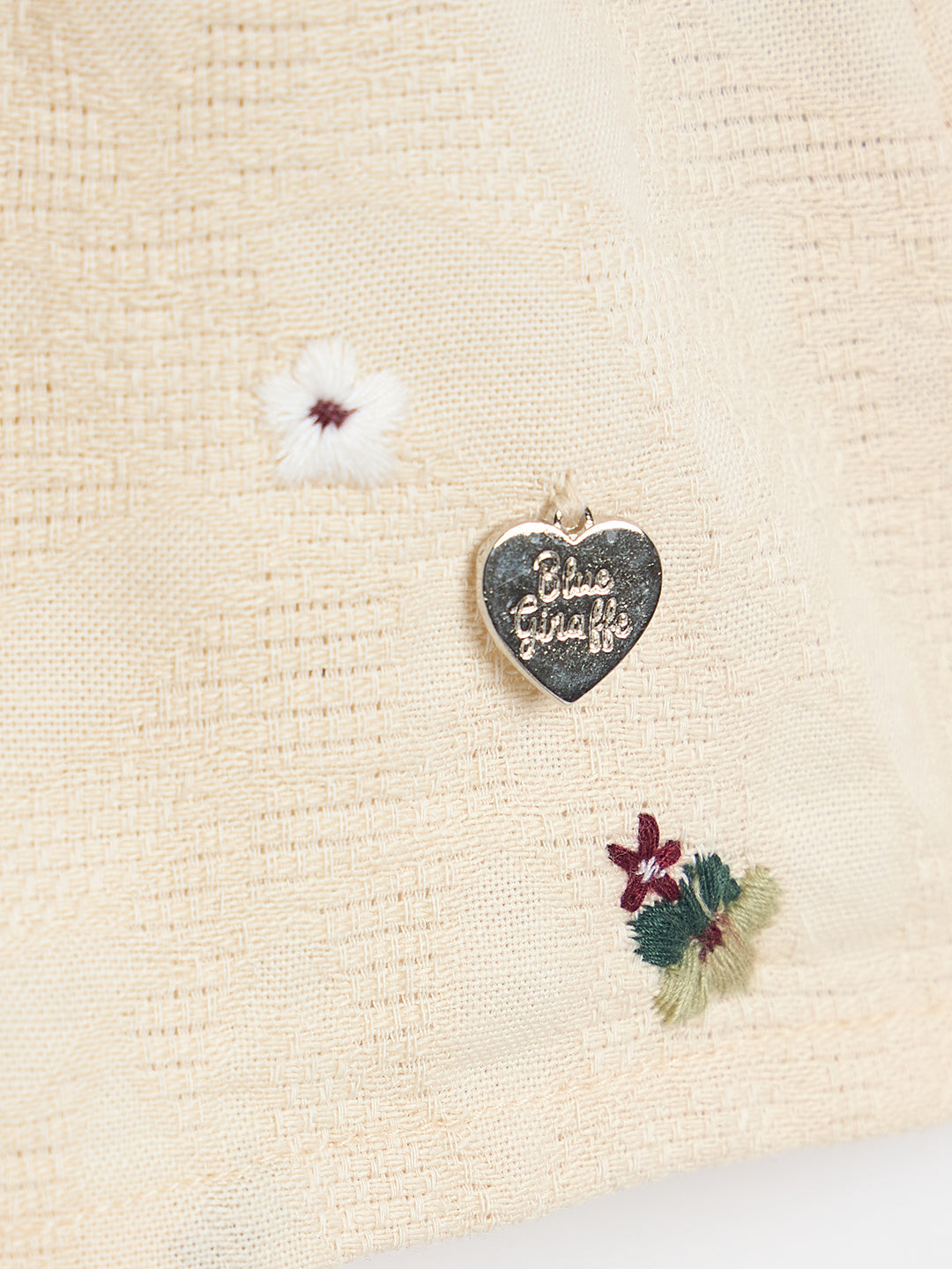 Blue Giraffe Girls Beige Printed Patch Pocket Relaxed Fit Midi Dress