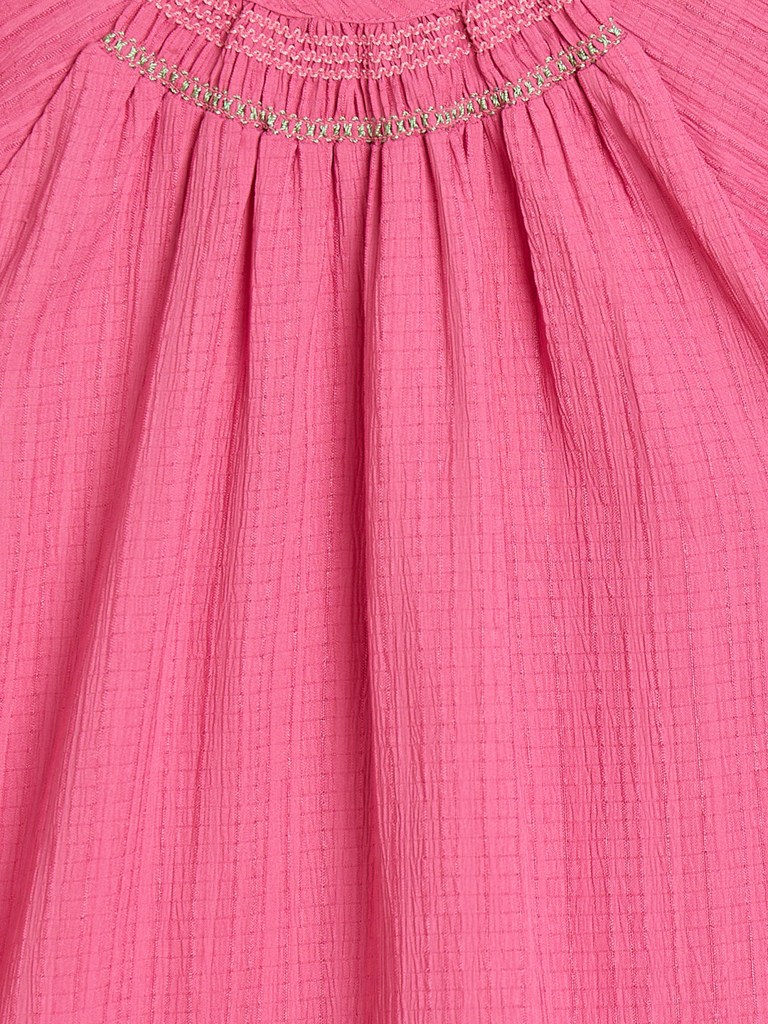 Blue Giraffe Girls Pink Solid Flared Fit Dress