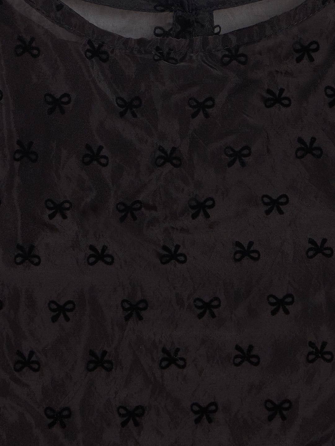 Blue Giraffe Girls Solid Black Top