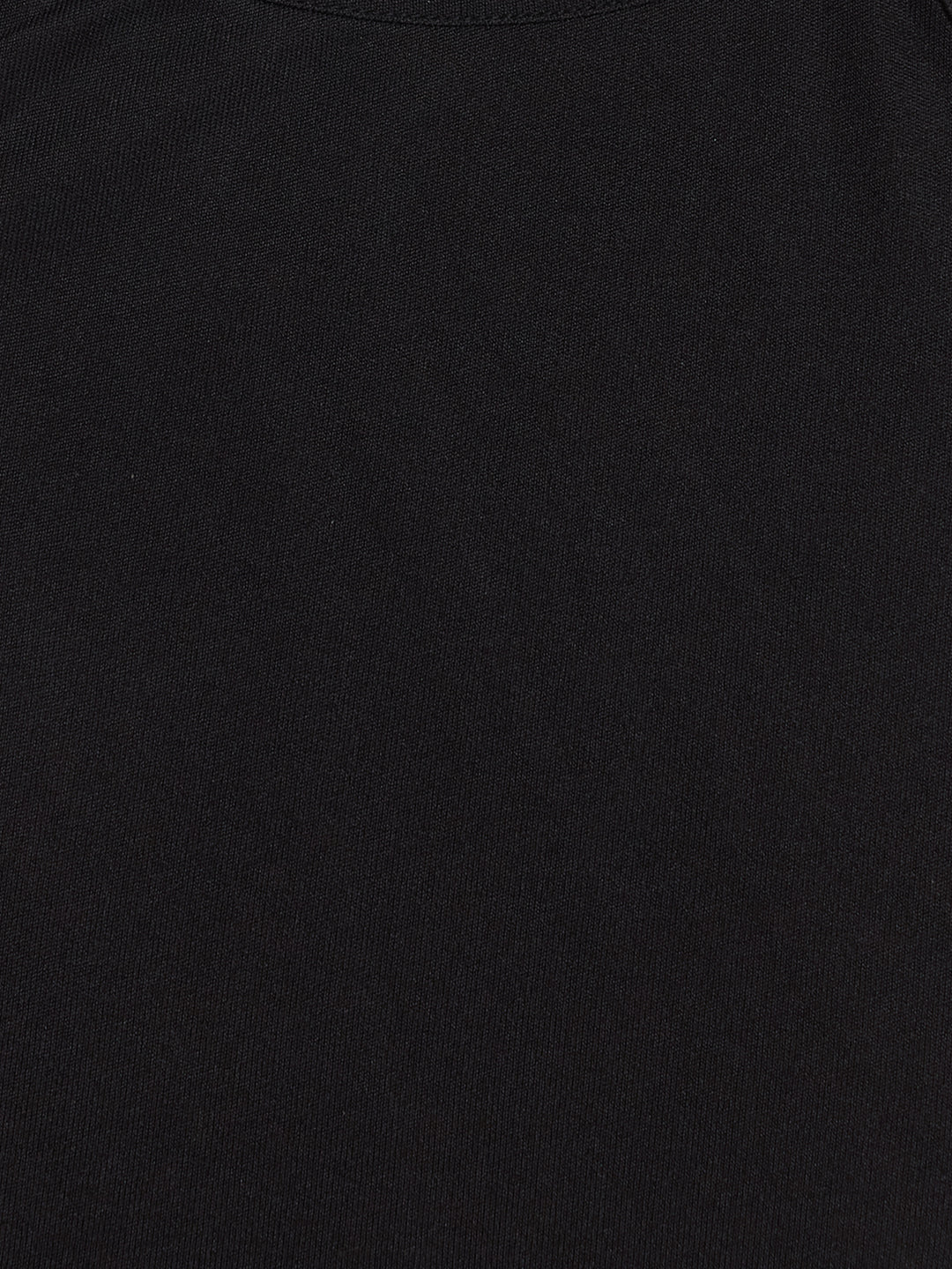 Blue Giraffe Girls Solid Black Top