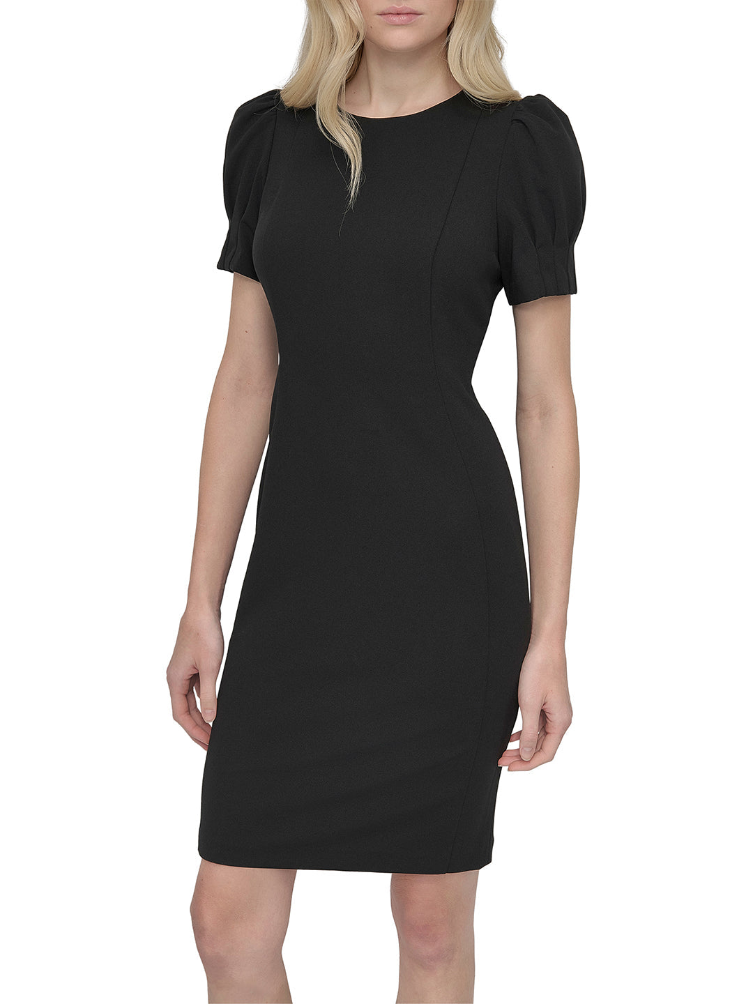 DKNY Women Black Round Neck Dress