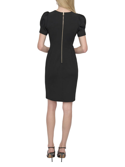 DKNY Women Black Round Neck Dress