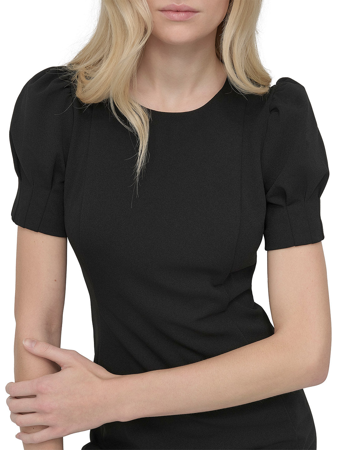 DKNY Women Black Round Neck Dress