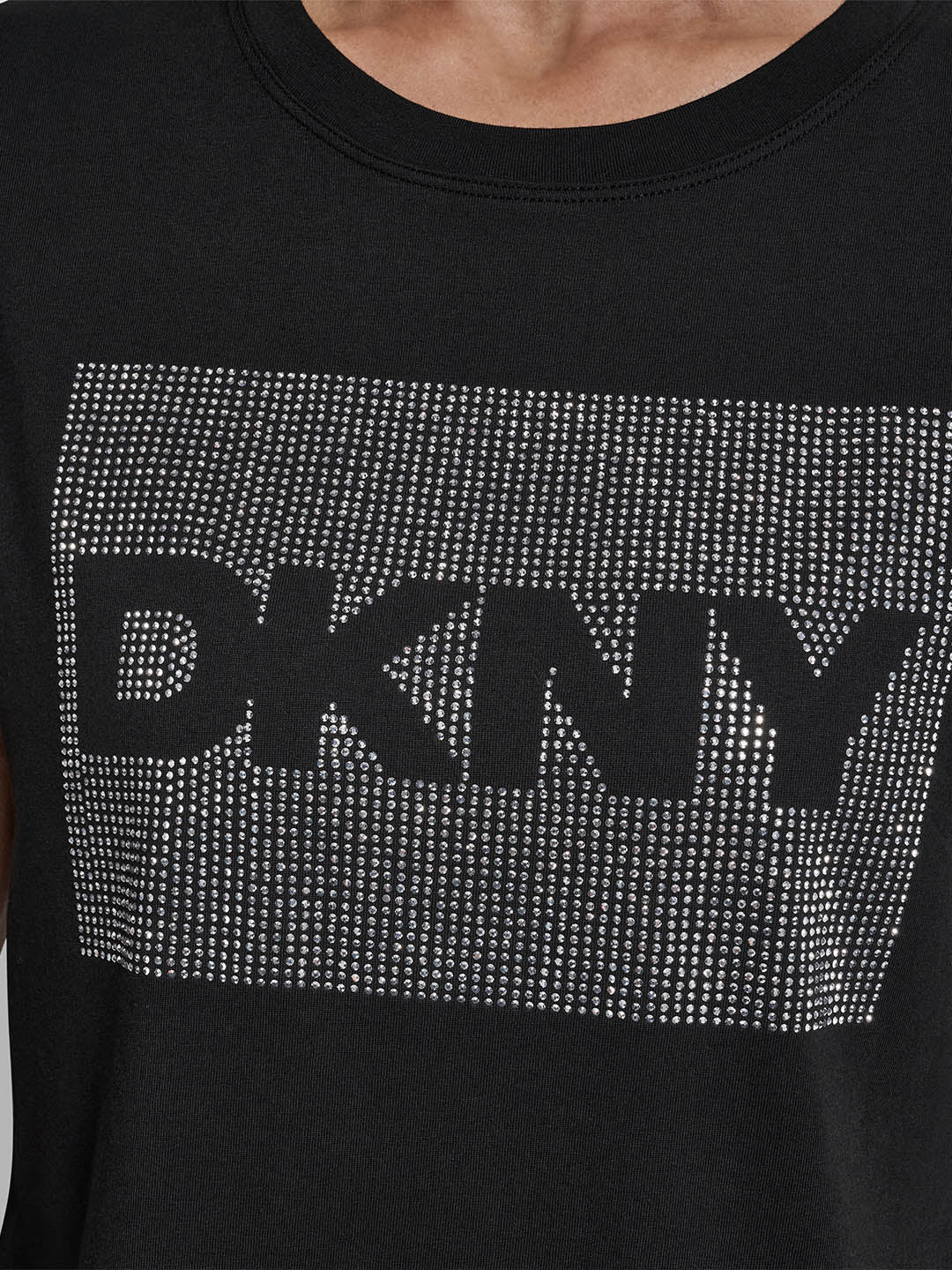 DKNY Women Black Printed Round Neck T-Shirt