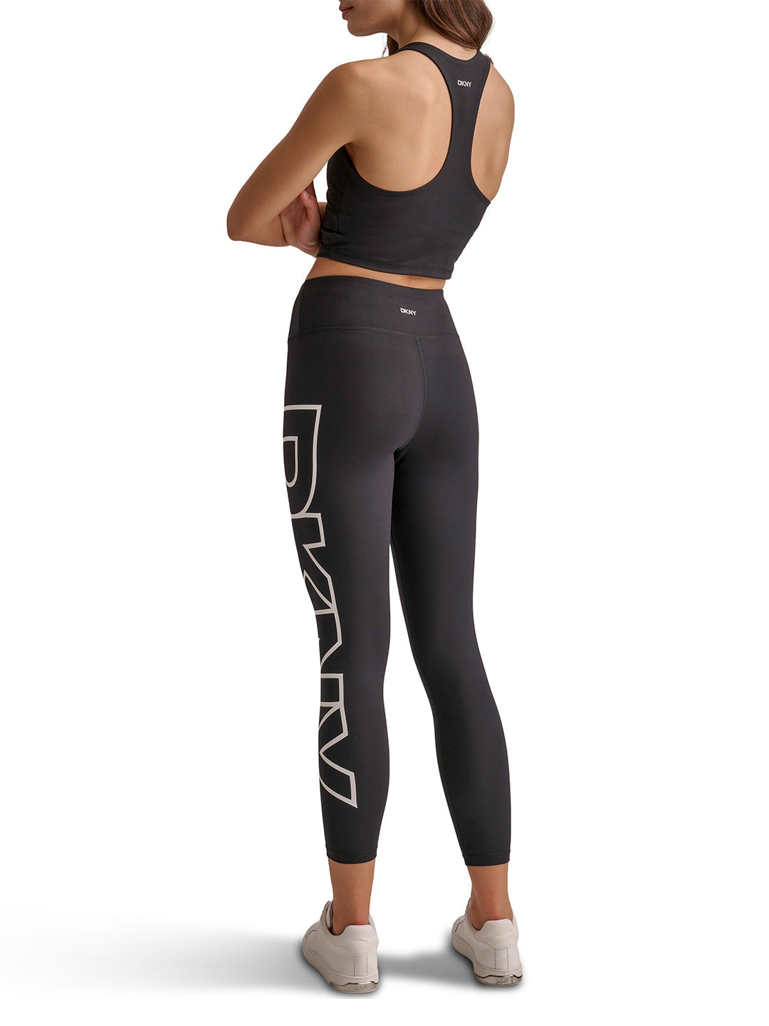 DKNY Women Black Printed Skinny Fit Leggings