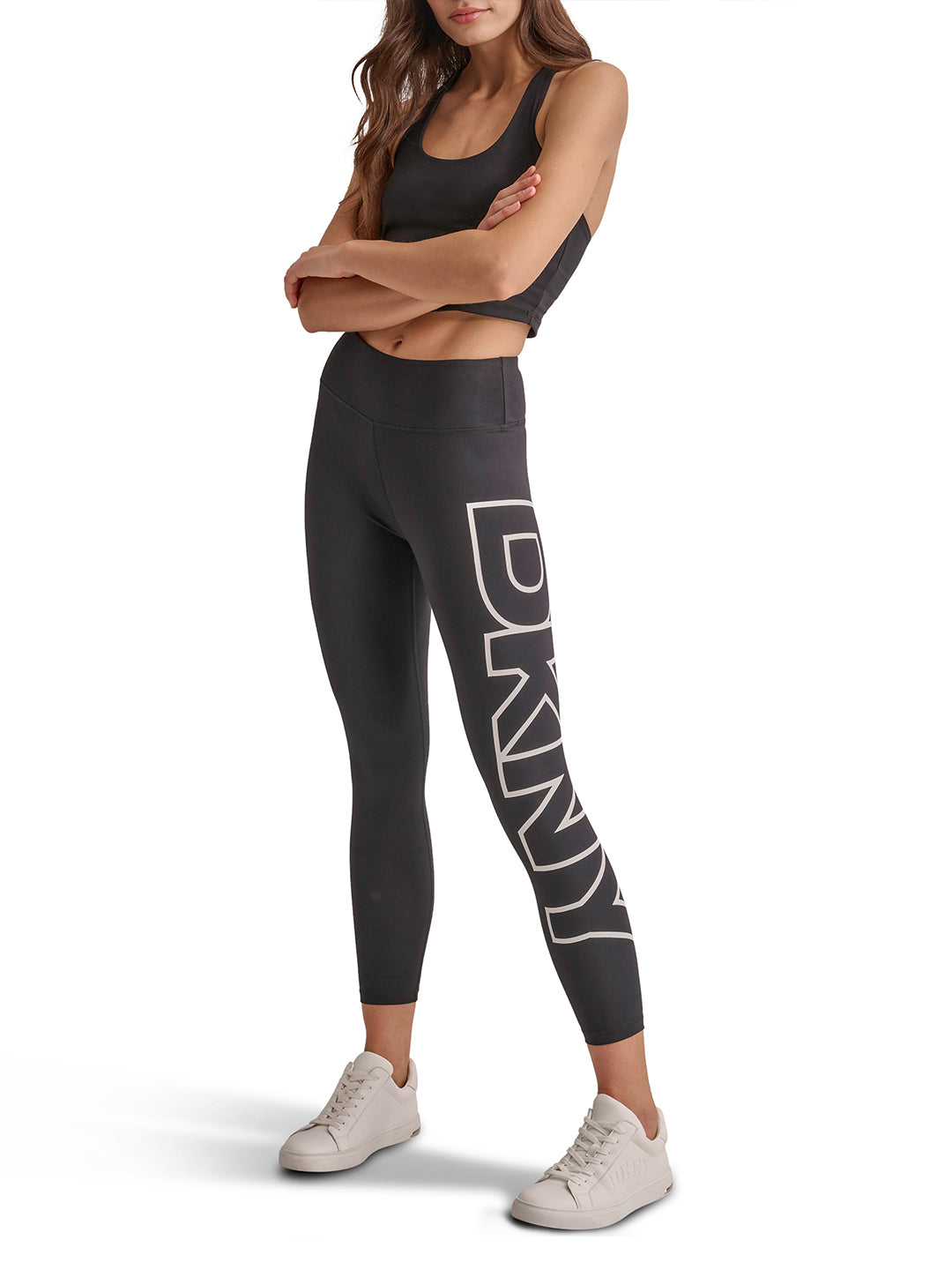 DKNY Women Black Printed Skinny Fit Leggings