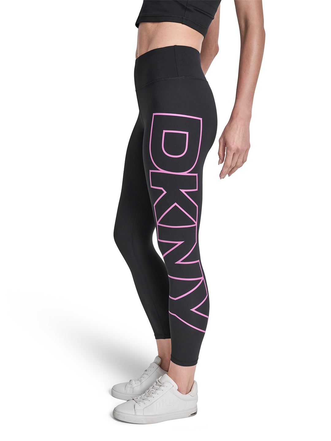 DKNY Women Black Printed Skinny Fit Leggings