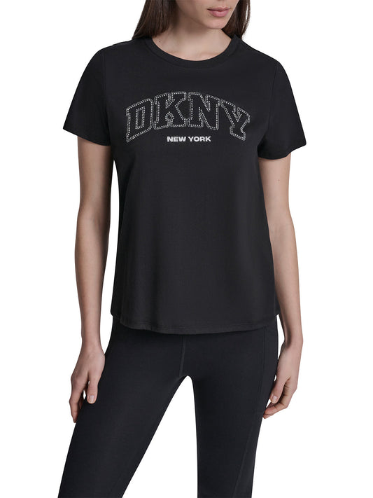 DKNY Women Black Printed Round Neck T-Shirt