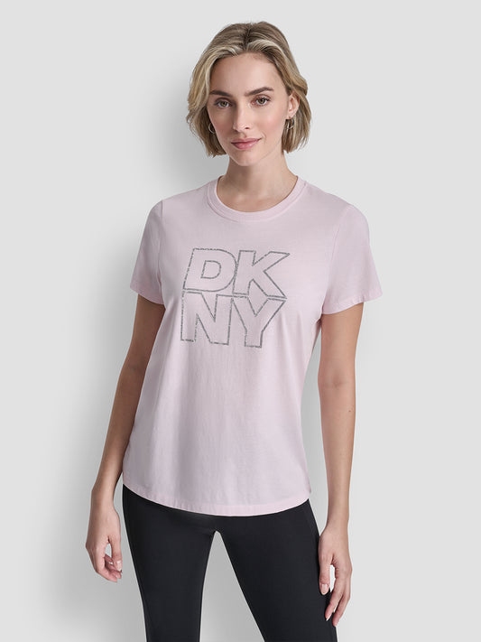 DKNY WoMen Pink Round Neck T-Shirt