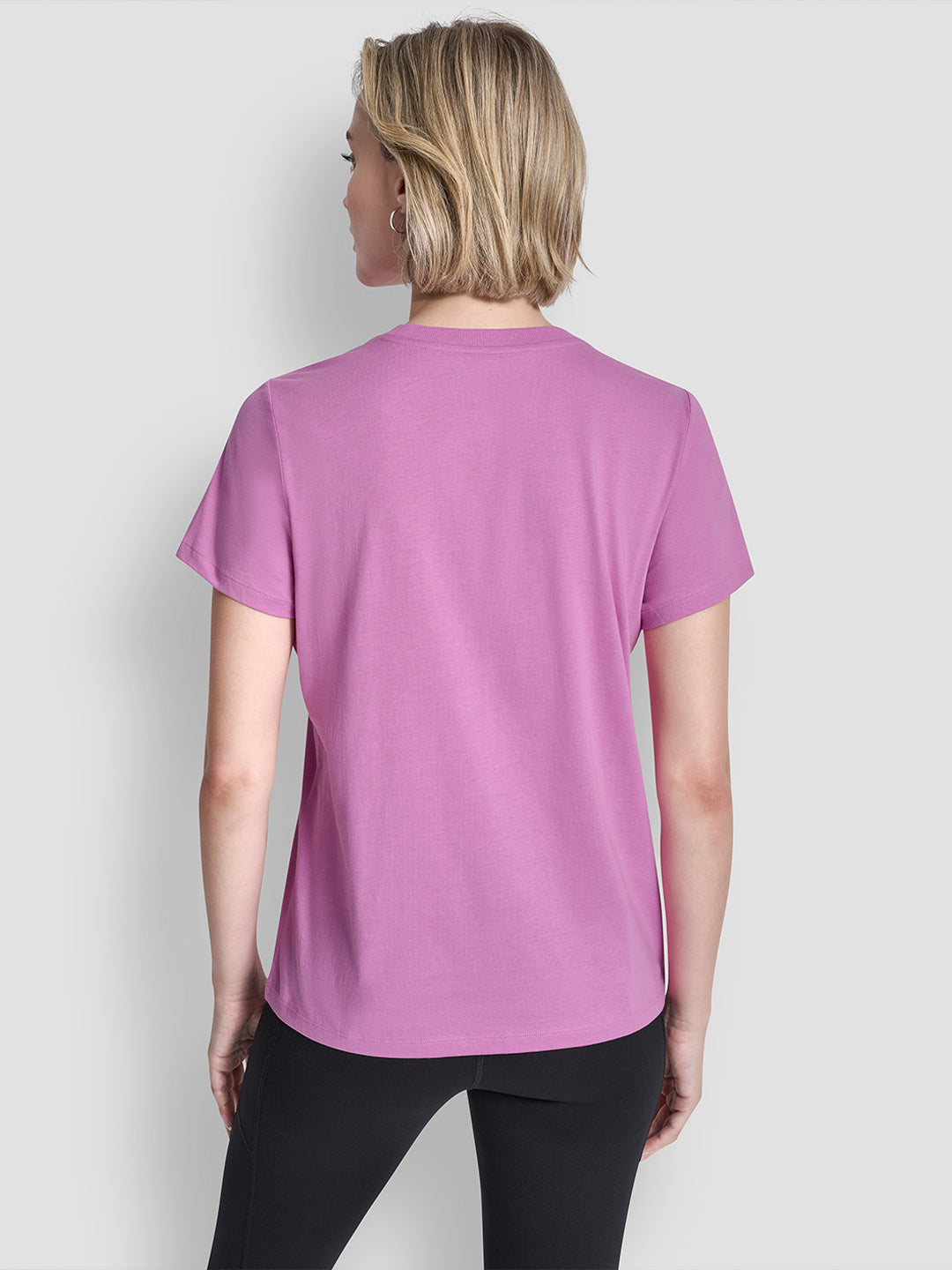 DKNY Women Purple Printed Round Neck T-Shirt