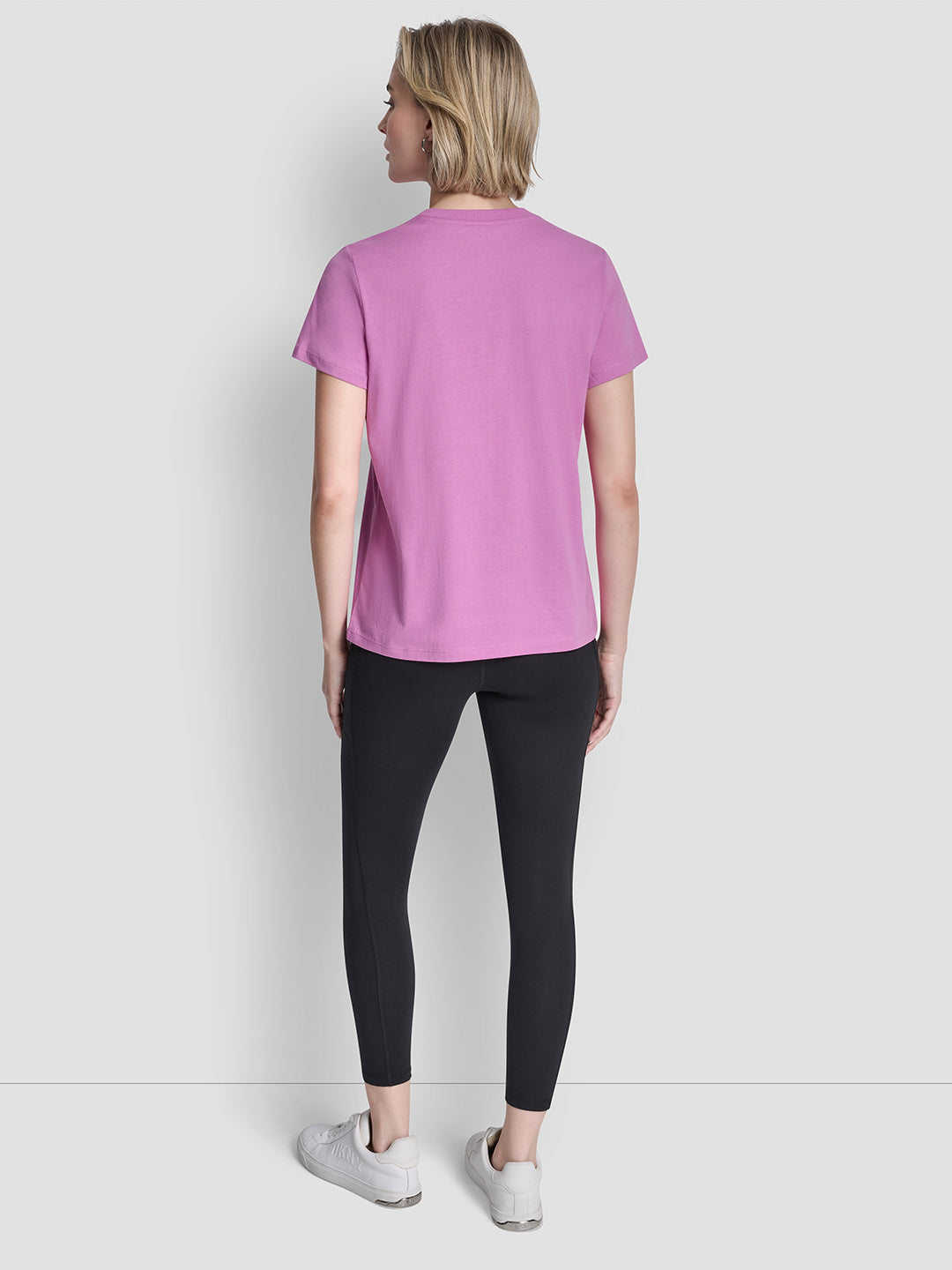DKNY Women Purple Printed Round Neck T-Shirt