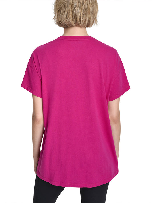 DKNY Women Pink Printed Round Neck T-Shirt