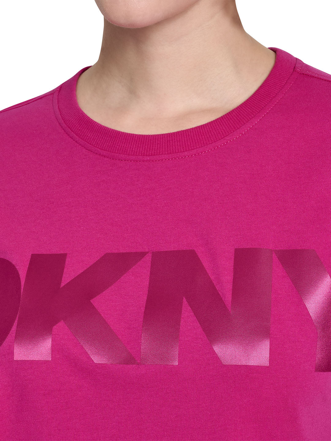 DKNY Women Pink Printed Round Neck T-Shirt