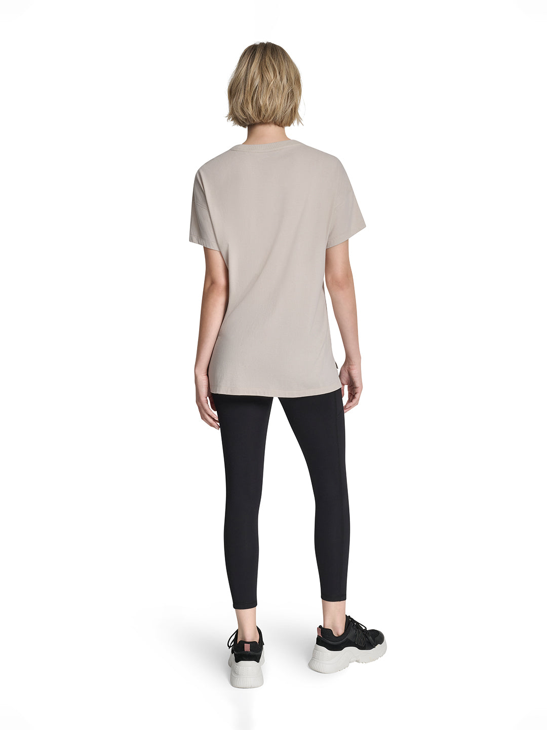 DKNY Women Grey Printed Round Neck T-Shirt