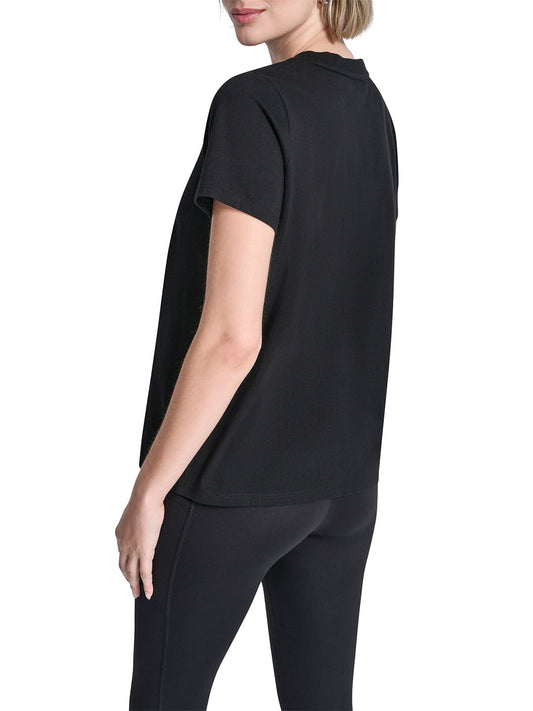 DKNY Women Black Printed Round Neck T-Shirt