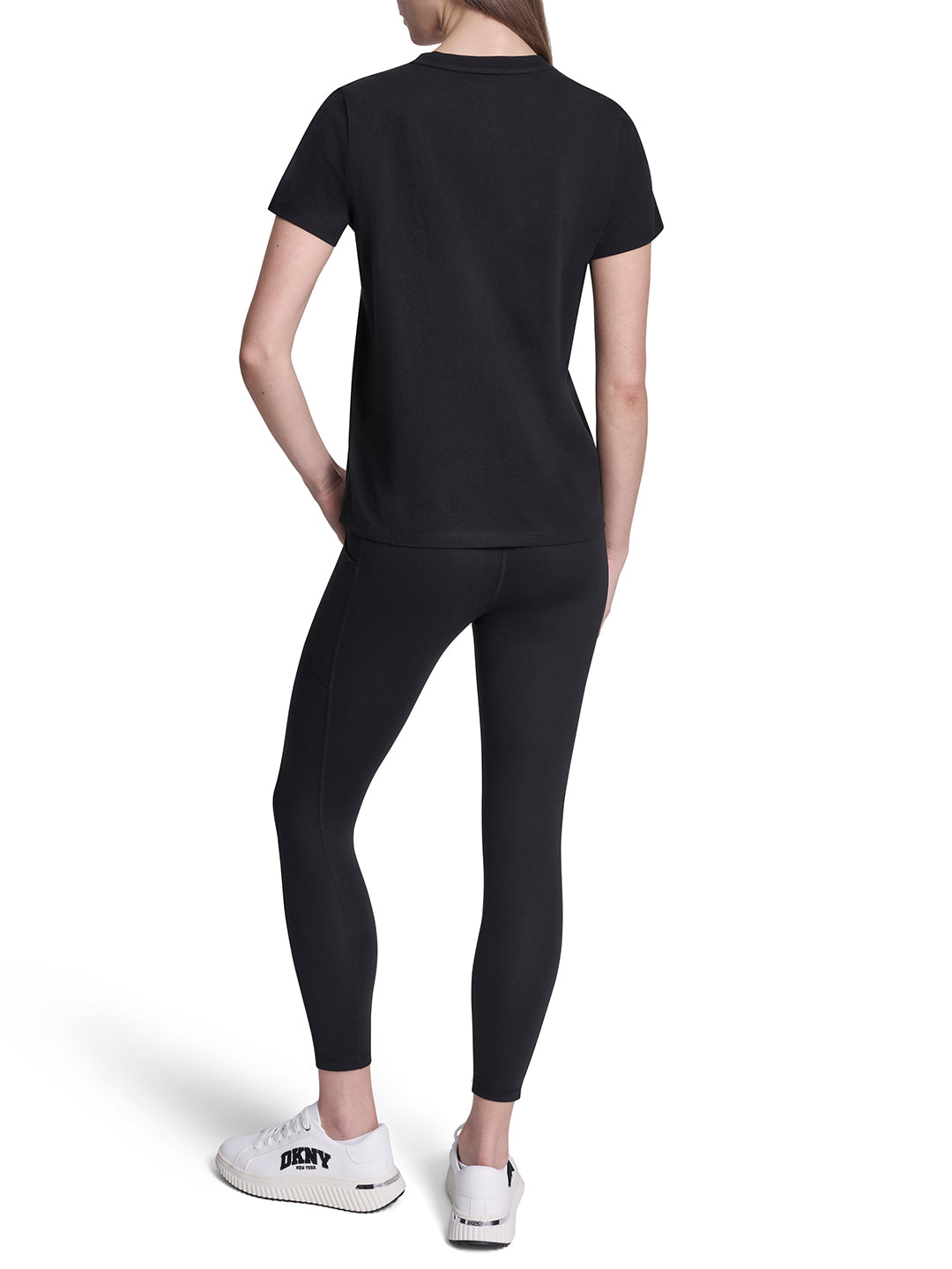 DKNY Women Black Printed Round Neck T-Shirt