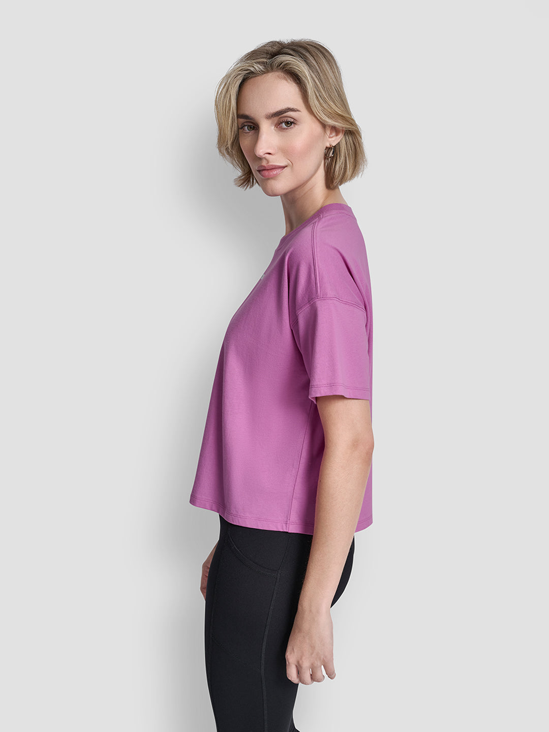 DKNY Women Purple Round Neck Top