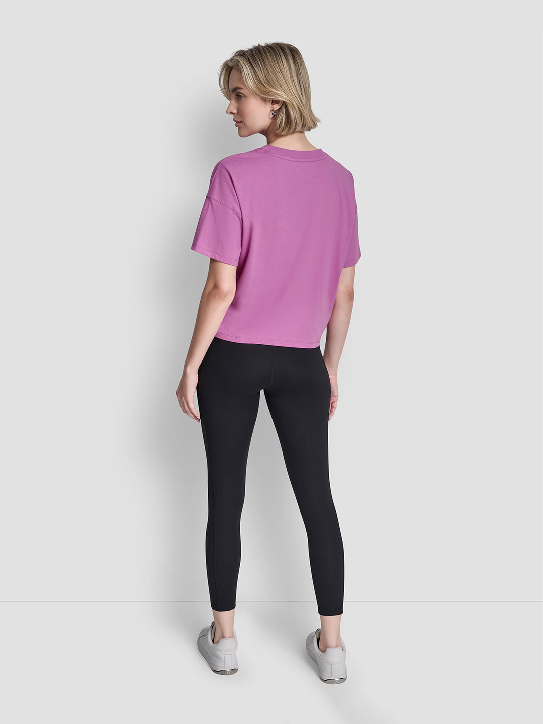 DKNY Women Purple Round Neck Top