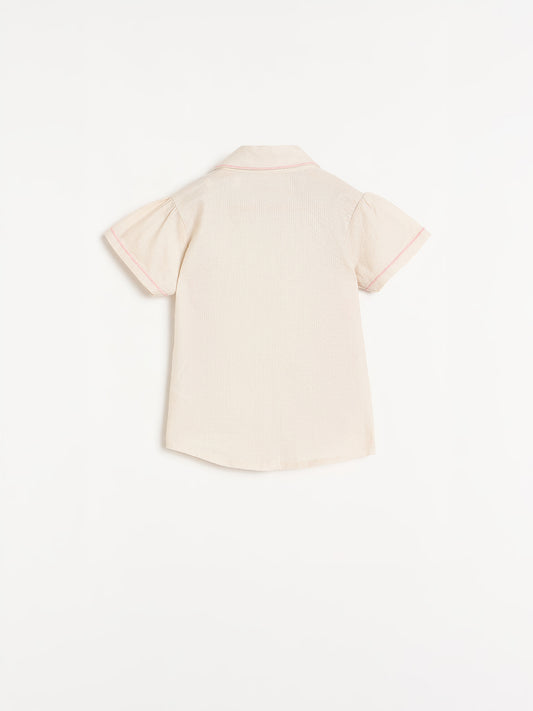 Elle Girls Floral Cream Top